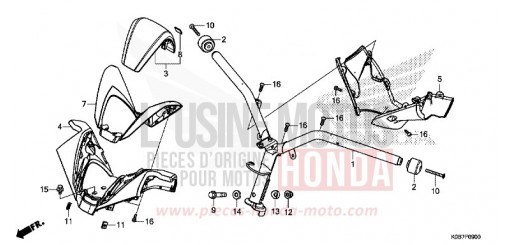 STEERING HANDLE/HANDLE COVER NSS300AK de 2019